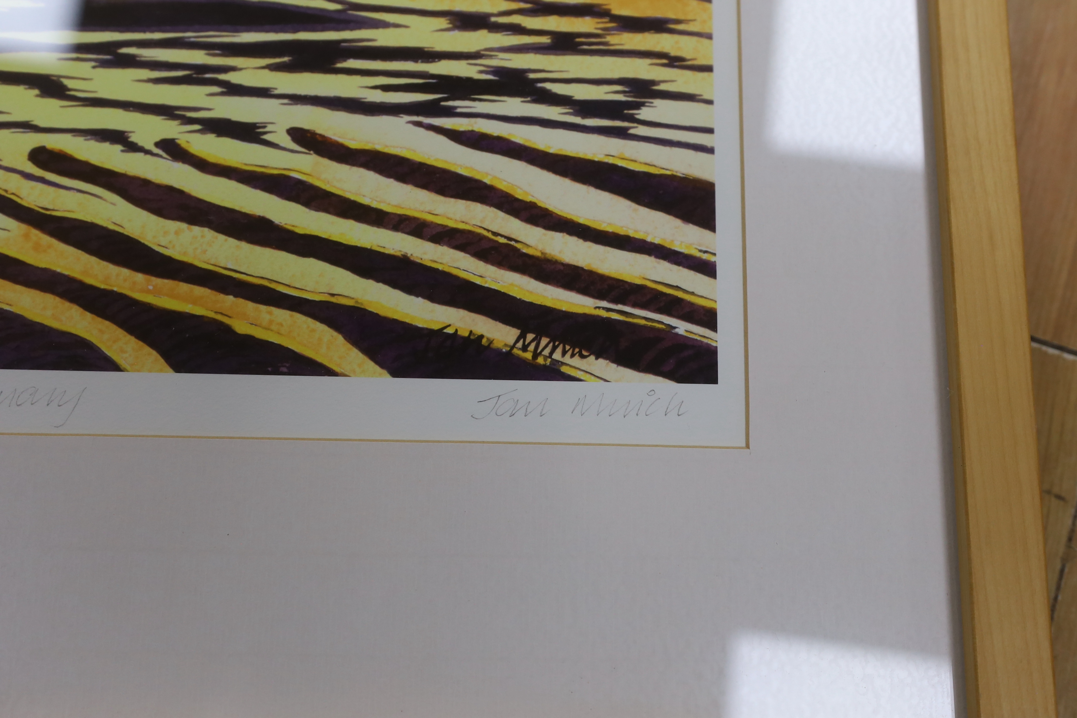 Jan Minch, colour print, ‘The Estuary’, limited edition 3/20, signed in pencil, 54 x 37cm